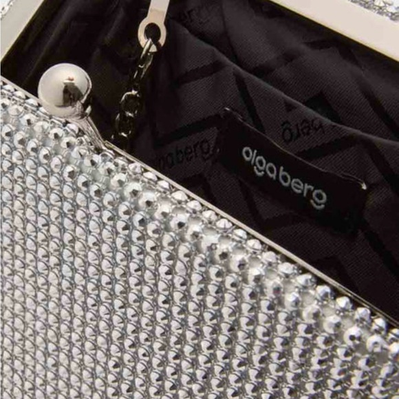 Olga Berg Silver Crystal Clutch - Picture 7 of 8